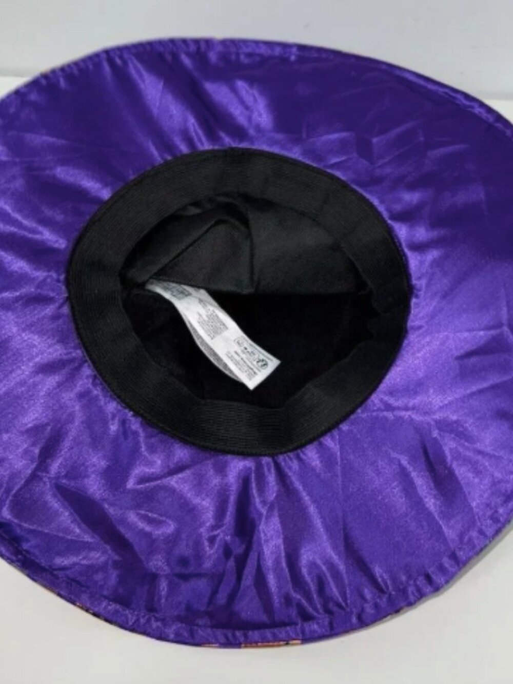 Disney Parks Witch Hat Mickey Mouse Ears Halloween Purple Orange Satin One Size - Picture 4 of 4